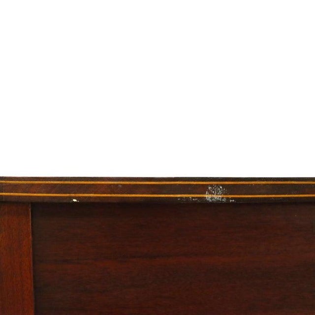 English Serpentine Hepplewhite Mahogany Banded & Inlaid Sideboard C1920 For Sale - Image 12 of 13