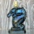 Vintage Blue Glazed Double Horse Head Lamp For Sale In West Palm - Image 6 of 13