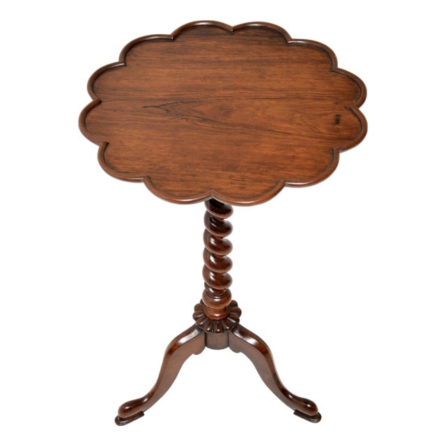 Antique William IV Barley Twist Occasional Side Table, 1830s For Sale