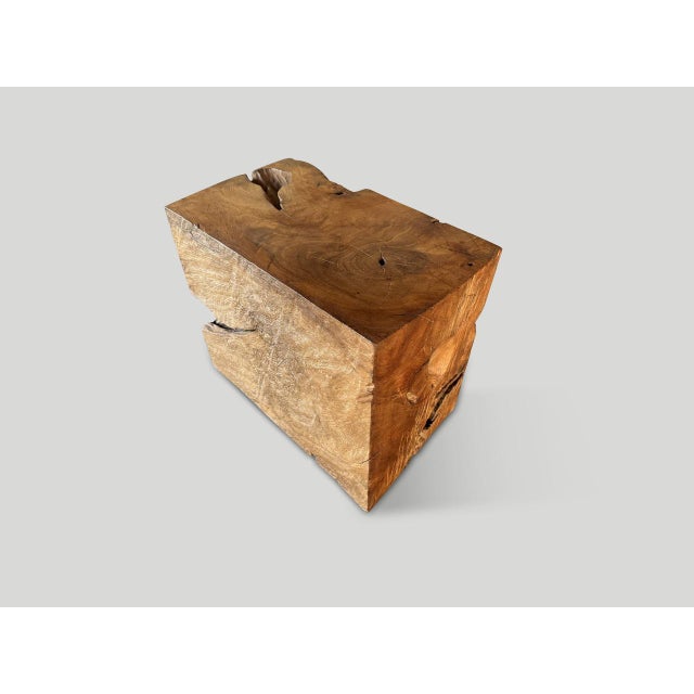 Andrianna Shamaris Sculptural Teak Wood Side Table Or Coffee Table For Sale In New York - Image 6 of 6