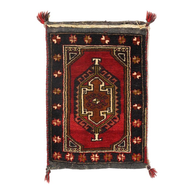 Pasargad DC Vintage Turkish Hand Knotted Saddle Bag Rug For Sale