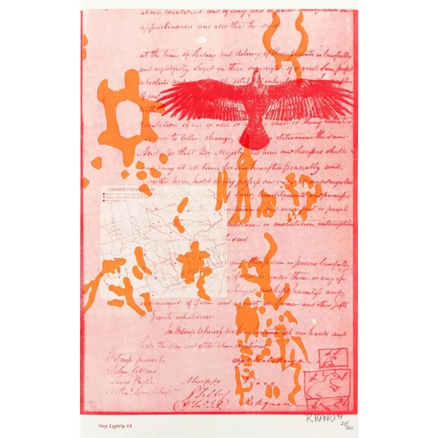 "Step Lightly #4" Contemporary Abstract Numbered Lithograph by Rebecca Baird For Sale