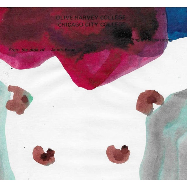 Painting from the estate of Chicago artist James Frederic Bone (1929-2015) from small group of female nudes in bright...