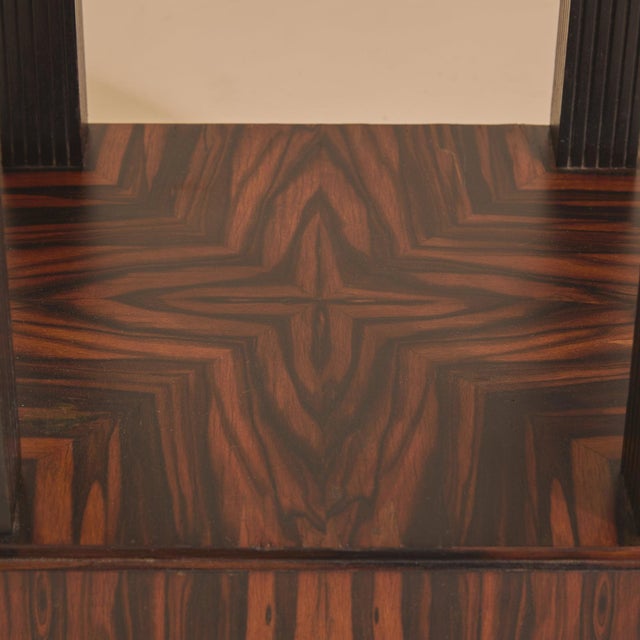 French Art Deco Rosewood Pedestal with Marble Top, 1940s For Sale - Image 10 of 11