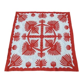 Signed & Dated Hawaiian Quilt For Sale