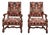 Louis XIV Style Walnut Chairs with Flat Backs, Set of 2 For Sale
