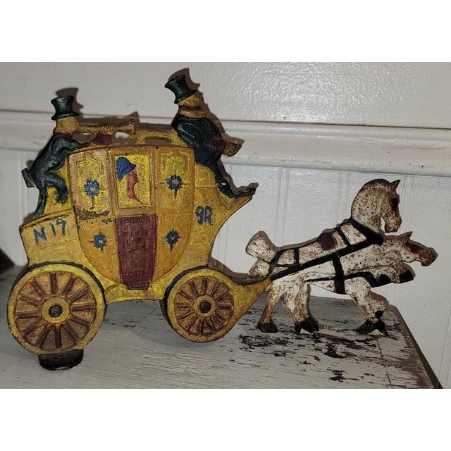 1930s Hubbly Horse and Carriage Door Stop For Sale - Image 4 of 7