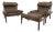 Arne Norell ‘Inca’ Leather Chairs and Ottoman, 1970 For Sale