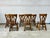 Vintage Oak Brutalist Dining Chairs, Set of 6 circa 1970’s, in the style of Guillerme et Chambron, Maker Unknown....