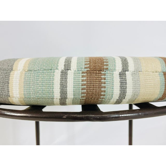 1990s Set of 5 Barstools in Solid Steel Attributed to Amalfi Furniture After Mario Papperzini For Sale - Image 12 of 12