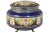 Metal Cobalt Blue Round Italian Porcelain Box For Sale - Image 7 of 7