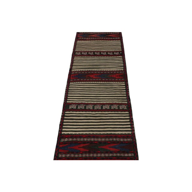 Traditional Vintage Afghan Baluch Kilim Runner Rug, With Geometric Patterns From Rug & Kilim For Sale - Image 3 of 7