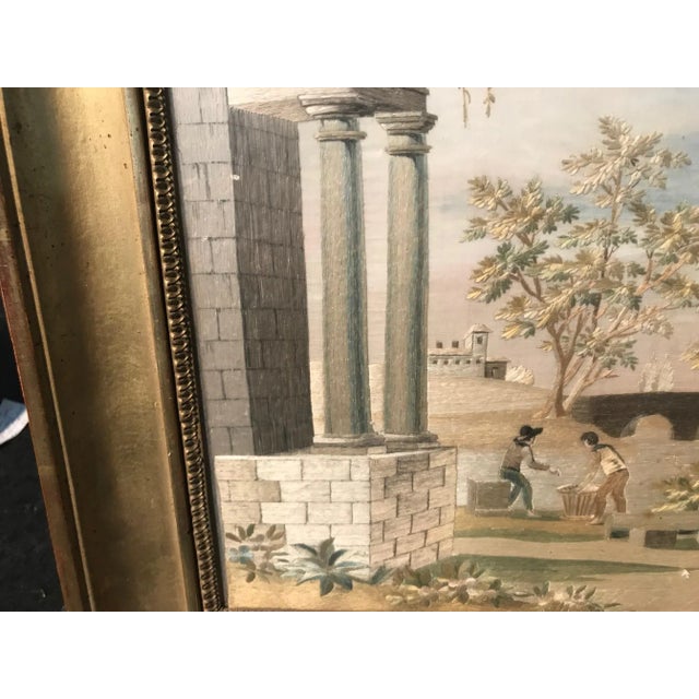 French 19th Century "Fil De Soie" - Silk Embroidery For Sale - Image 4 of 8