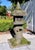 Japanese Japanese-Style Composition Stone Garden Lantern With Natural Moss Patina For Sale - Image 3 of 5