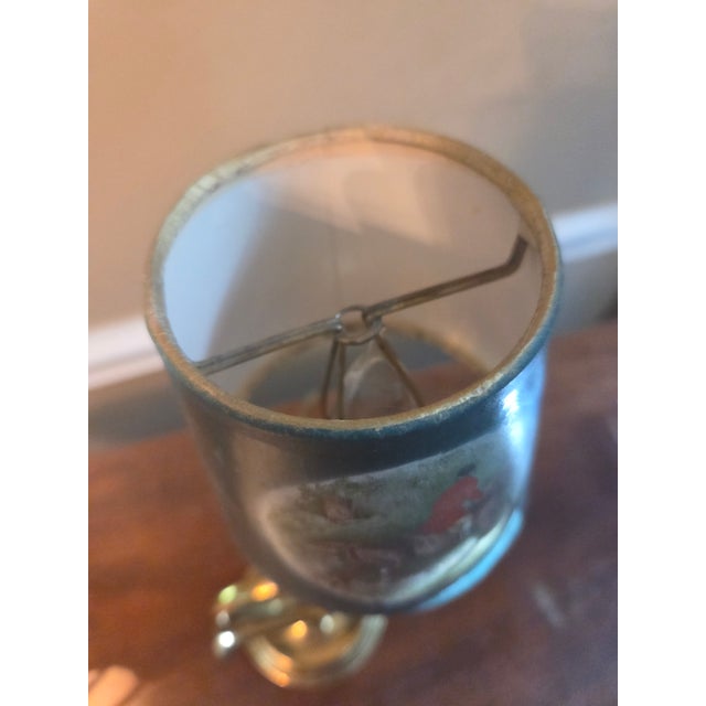 Vintage Equestrian English Style Horse Hunting Brass Horn-Shaped Lamp For Sale - Image 11 of 11