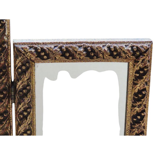 French 19th Century Gilt Tryptch Mirror For Sale - Image 3 of 6