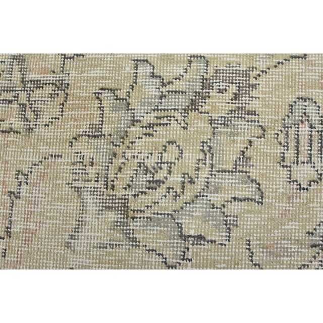 1980s Tabriz Rug 9’9” X 12’6” Beige Wool Vintage Distressed Hand-Knotted Carpet For Sale - Image 5 of 15