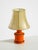 1960s Orange Ceramic Table Lamp with Cocoon Shade | Made in Italy For Sale - Image 4 of 18