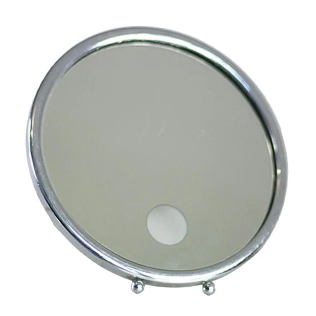French Silver Illuminating Mirror, 1950s For Sale