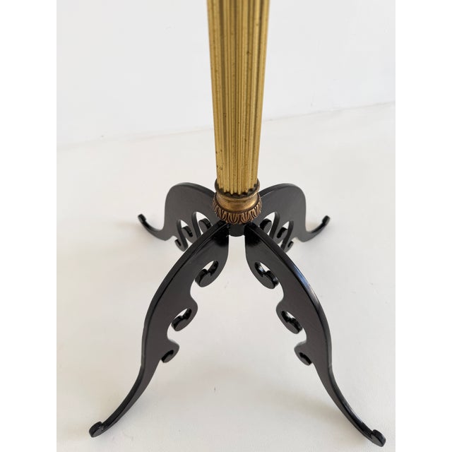 Vintage Italian Brass and Black Lacquer Coat Rack, 1950s For Sale - Image 17 of 18