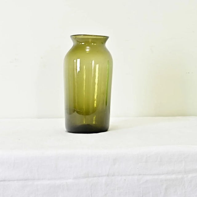 Glass French 18th Century Green Glass Pickling Jar For Sale - Image 7 of 8