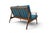 Brown 1960s Vintage Teak Framed Loveseat With Jewel Toned Cushions For Sale - Image 8 of 9