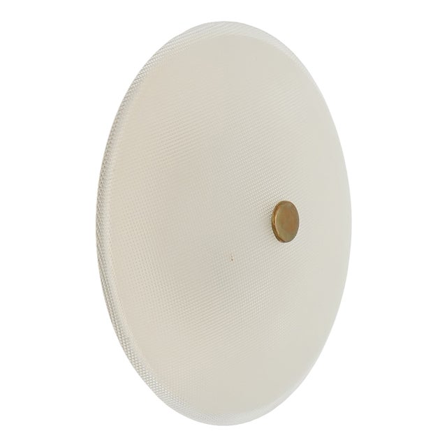 Textured Glass Flush Mount from Stilnovo, Italy, 1950s For Sale