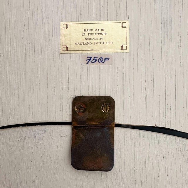 Tan Vintage Maitland Smith Tessellated Stone Arched Mirror For Sale - Image 8 of 9