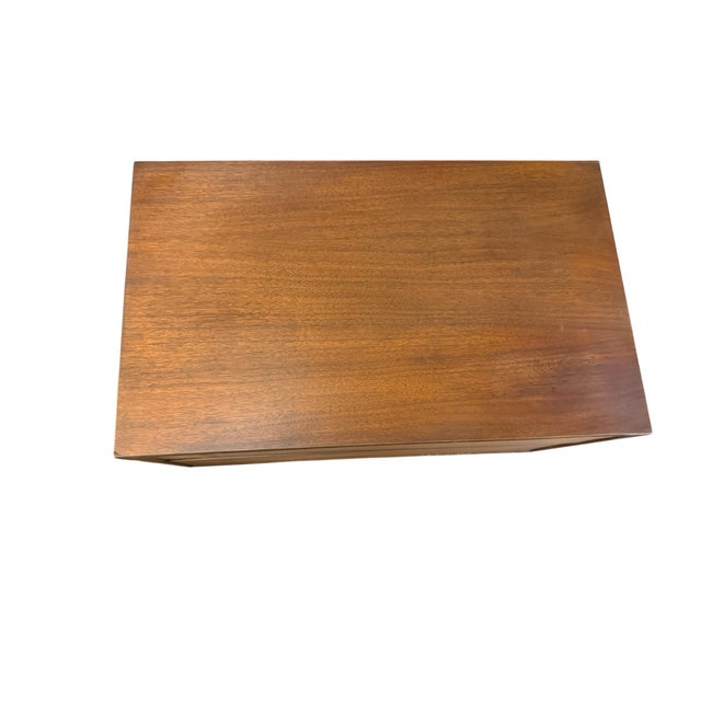 Coffee Mid Century Walnut Rosewood Nightstand Stanley For Sale - Image 8 of 10