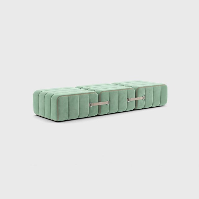 Not Yet Made - Made To Order Curt Modular Set - Flexible Bench - Barcelona - Patina - V3347/46 (Light Green) by Ambivalenz, Set of 3 For Sale - Image 5 of 5