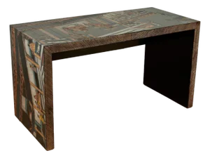 Mid Century Chinoiserie Parsons Style Console Table