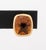 Pair of Modern 14K Rose Gold and Citrine Clip-On Earrings, featuring two prong set cushion brilliant cut citrines,...
