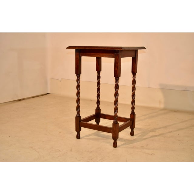 English Circa 1900 English Oak Side Table For Sale - Image 3 of 7