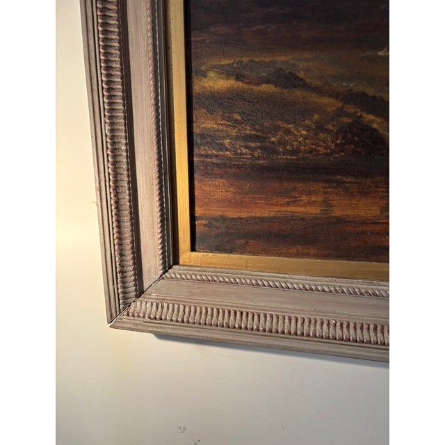 Large seascape painting by famed American painter Franklin D. Briscoe (1844-1903), most famous for his massive 10-panel...