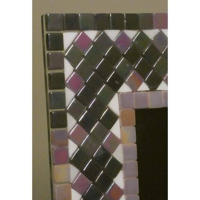 Table Mirror and Crystal Mosaic Photo Frame by Vetreria Darte, Italy, 1990s For Sale - Image 4 of 8