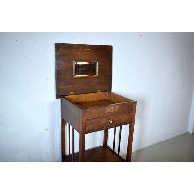 Antique Art Nouveau Side Table in Oak, 1910 For Sale - Image 3 of 12