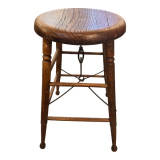 19th Century Antique Primitive Stool For Sale