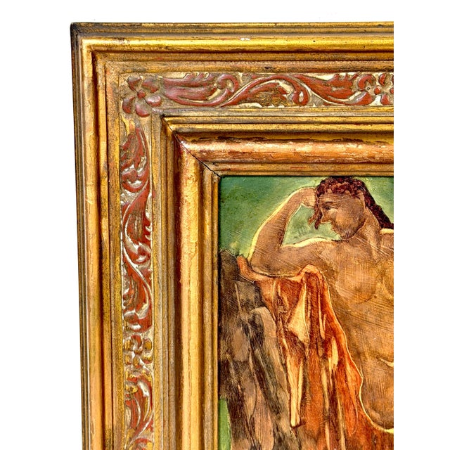 Modern Henri Burkhard (American, 1892–1956) — Nude, Oil on Masonite For Sale - Image 3 of 15