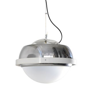 Space Age Chromed Pendant Light, 1970s For Sale