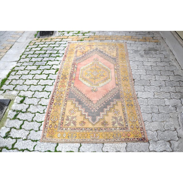 Turkish Vintage Faded Rug For Sale - Image 11 of 11