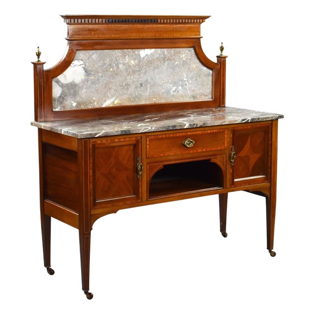 Edwardian Mahogany Washstand, 1900 For Sale