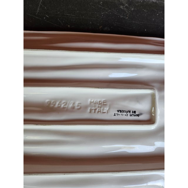 Italian Large Italian Ceramic Leek Platter For Sale - Image 3 of 5