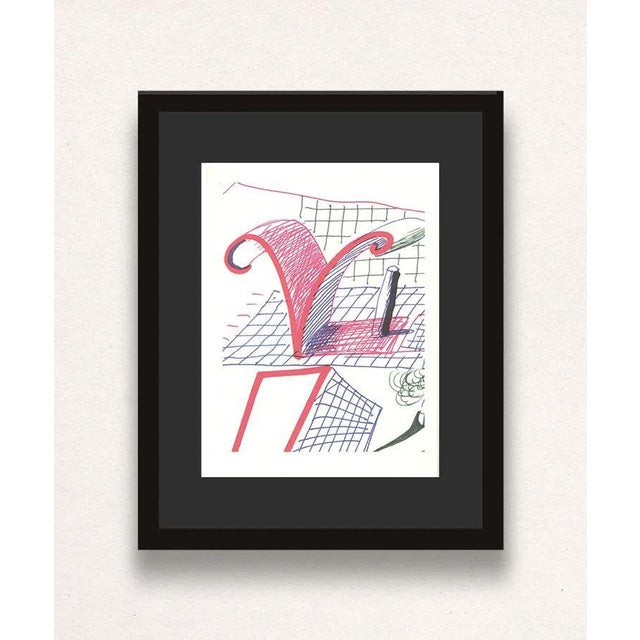 David Hockney, V from Hockneys Alphabet, Lithograph, Framed For Sale - Image 4 of 4