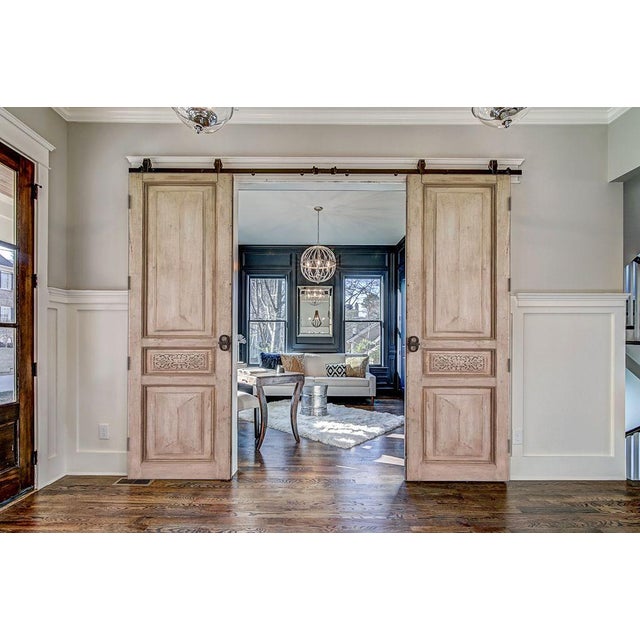 French Country French Country Raised-Panel Door – Hand-Carved Detail For Sale - Image 3 of 8