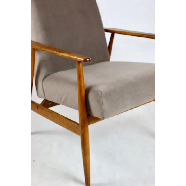 Fox Lis Chair in Light Chocolate Brown Velvet, 1970s For Sale - Image 3 of 9