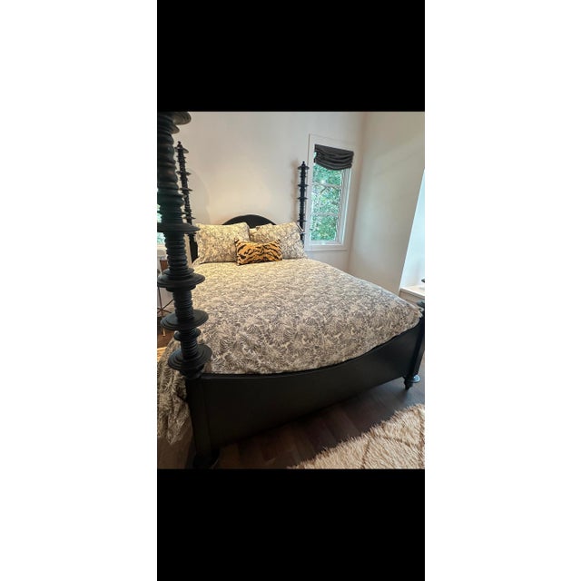 American Noir Ferret Solid Wood Four Poster Bed For Sale - Image 3 of 4