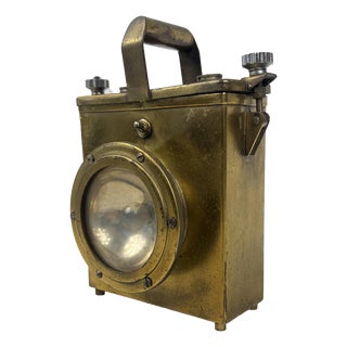 Vintage Bronze Naval Lantern, 1930s For Sale