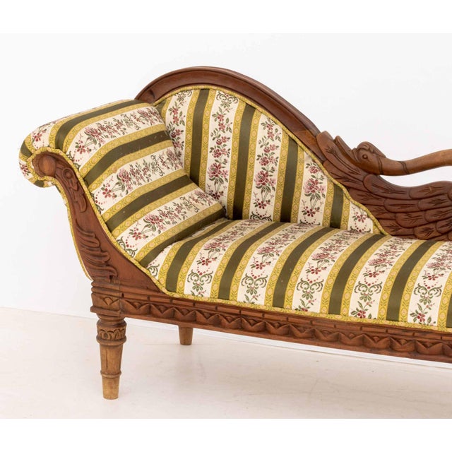 Traditional Empire Style Salesman Sample Walnut Chaise Longue For Sale - Image 3 of 9