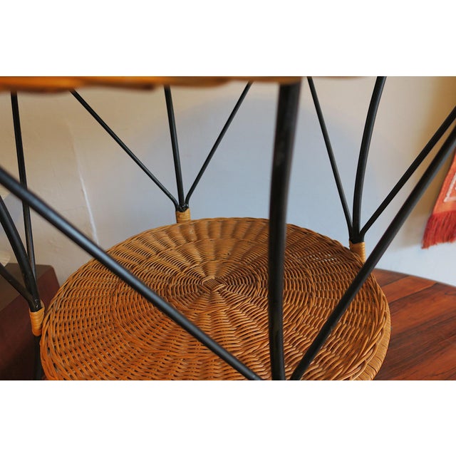 Two-Level Coffee Table in Bamboo and Iron, 1960s For Sale - Image 6 of 10