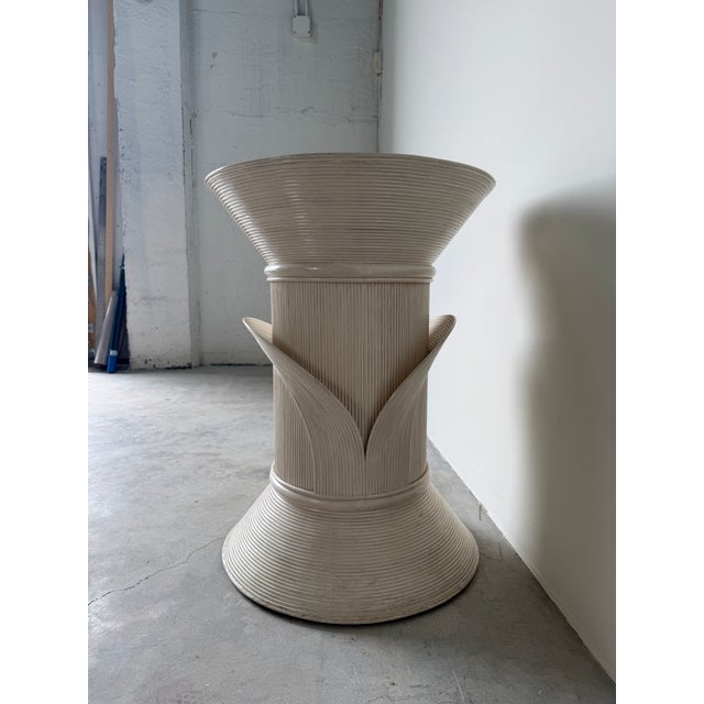 1980's Gabriella Crespi Style - Rattan Dining Table Base For Sale In Miami - Image 6 of 13